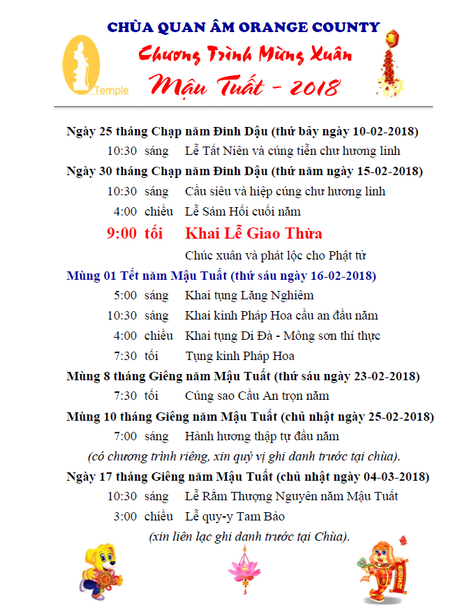 Chuong Trinh Mung Xuan 2018